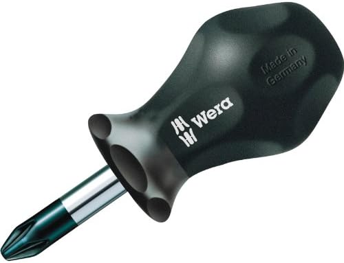 Precise Engineered Wera Professional Range Kraftform PZ2 x 25mm Pozi Stubby Screwdriver [Pack of 1] - w/3yr Rescu3® Warranty