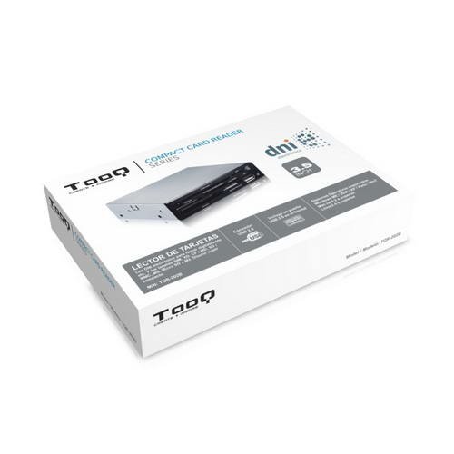 Tooq TQR-202B - Lector interno de tarjetas de memoria y DNI electr  nico  DNIe  SIM  CF  MS  SD  SDHC  microSDHC  X-Memory  TF  Micro SD  y M2   3 5   USB 2 0  color negro  chasis metalico  480Mbps 