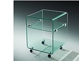 MESA, CRISTAL, RUEDAS, CURVADA, AUXILIAR, SALÓN, DISEÑO, MODERNO,BAJA, ARMSTRONG