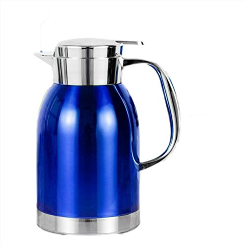 Kaffee-Topf-Teekanne-Isolierungstopf (roter Gold-blauer Edelstahl) 2l Kaffee-Topf-Teekanne-Isolierungstopf (roter Gold-blauer Edelstahl) 2l Bilder