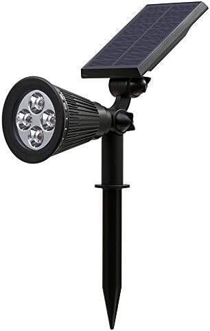 LED Solar Spotlights Outdoor, Patiszon 200 Lumen Waterproof Solar Llights Garden Outdoor Landscape Lighting, 180°angle Adjustable, Wall Night Lights with Auto On/Off for Garden, Outdoor, Lawn, Backyards