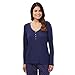 Lounge & Sleep Womens Petite Navy Ribbed Long Sleeved Pyjama Top 12