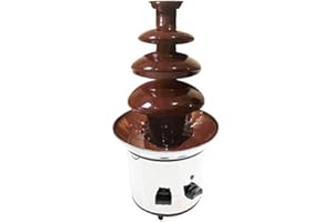 YUNRUX DIY Chocolate Fountain, Professional Chocolate Fountain with Food-Safe Screw Conveyor, Stainless Steel Cascades for Perfect Chocolate Flow, 170 W, 220 V 4 Levels