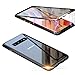 Produktbild ColiColi Handyhülle für Samsung Galaxy S10 5G Hülle, Magnetische Adsorption 360 Grad Vorne und Hinten Panzerglas Transparente Metall Schutzhülle Dünn Stoßfest Gehärtetes Glas Flip Cover Case, Schwarz