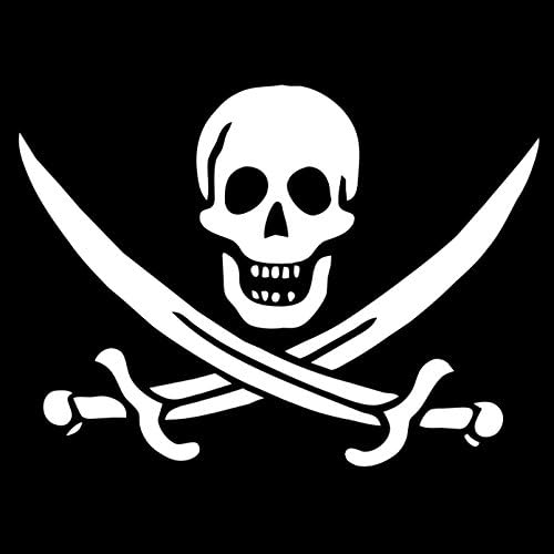 Fridge magnet with pirate flag design - size: 5 x 5 cm - Union Black magnet as a present or souvenir