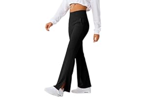 TTPSRY Pantalones de Yoga para Mujer Pantalones Deportivos de Trabajo de Cintura Alta con Bolsillos Bootleg Control de Barriga para Entrenamiento y Casual