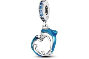 XWN Ciondolo Argento Sterling 925 con Cubic Zirconia Pendenti per Pandora Braccialetti, Compatibile con Braccialetti e Collane europei, perfetto Regali per Moglie e Ragazze X2