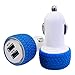 Produktbild Gessppo 2,1 A/1,0 A Mini Wheel Shape Dual Port 12 V Charging Fast USB Auto In Car Charger Adapter Charging blau