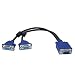 Produktbild HUACAM HGA68 15P VGA-Splitter-Kabel 1 Stecker auf 2 weiblich Y Adapter Monitor-Konverter für PC Video Computer TV-Projektor (Black)