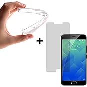 BeCool Custodia Cover [ Flessibile in Gel ] per Meizu M5, [ +1 Pellicola Protettiva Vetro ] Ultra Sottile Silicone,protegge e si adatta alla perfezione al tuo Smartphone.
