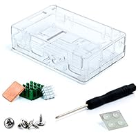 Aukru® transparent Gehäuse/ Case für Raspberry Pi 3 (die neueste Version 2016) und Pi 2 Model B / Model B+ Mit 3 set Kühlkörper
