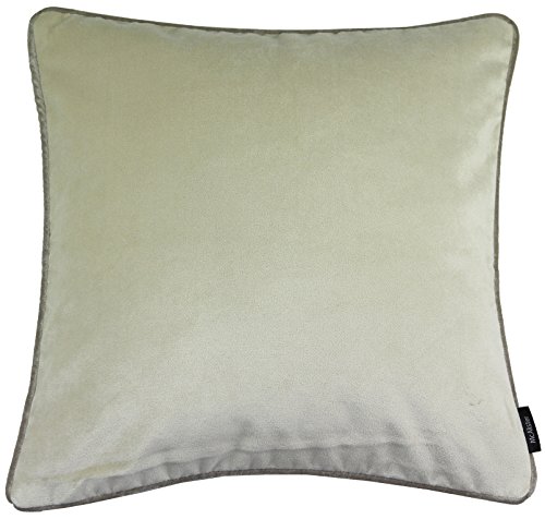 McAlister Textiles Luxury simple Matt Samt Kissen mit Polyester Füllmaterial,, 40cm x 40cm, Champagner Gold