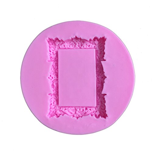 LYNCH Bilderrahmen formte Silikon-Form-Fondant-Kuchen Soap Kerzenformen,Rosa - 6