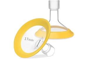 PUMPMOM-US Boucliers ovales de 17 mm compatibles avec les pompes Medela, pièces de rechange pour pompe dans le style, Symphony, Swing Maxi, Harmony et Personalfit Flex – Accessoires pour tire-lait