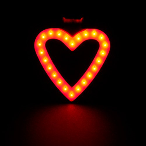 West Radfahren Fahrrad Rear USB wiederaufladbar Fahrrad Schwanz Licht, Ultra Bright Wasserdicht Zubehör Passt auf Fahrräder Kinder Fahrräder Dekoration, Herren Kinder damen, Heart Shape - 7