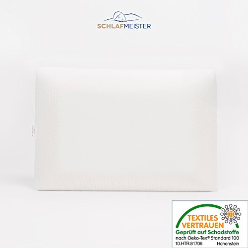 Orthopädisches HWS Nackenstützkissen viscoelastisches Kopfkissen aus druckausgleichendem viscoelastischem Gelschaum (60x40x12cm) inklusive 2 Schutzbezüge – Kissen für Allergiker geeignet - 8