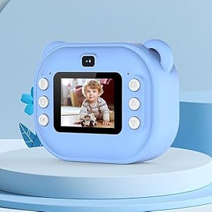LEO LIFE STYLE Instant Print Camera for Kids, Dual Selfie Digital Camera with 1080P HD Videos Recoding, 48 MP BT & App Control Instant Photo Printer for Kids Boys & Girls (Blue)