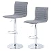 Produktbild SONGMICS 2er-Set Barhocker Barstuhl Hocker Tresenhocker mit Rückenlehne höhenverstellbar Leinen Grau LJB15GUK