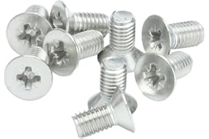RC SCREWS M5 (5mm x 10mm Incl Head) Pozi Countersunk Machine Screws - A2 Grade Stainless Steel (Pack of 20)