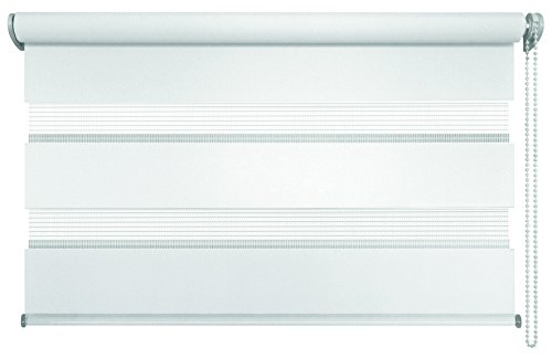 mydeco® 140×160 cm [BxH] in weiß – Doppelrollo ohne bohren, Duorollo – Klemmfix Rollo incl. Klemmträgerr – Sonnenschutz, Sichtschutz für Fenster - 2