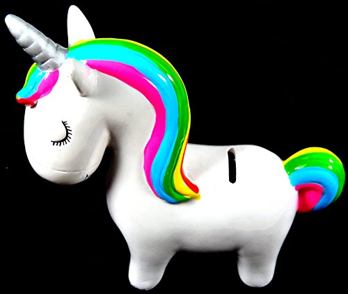 Spardose Einhorn 20 cm magisches Sparschwein aus Keramik - 5