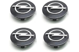 LOOFSAF 4 Piezas Tapas Centrales para Opel Astra H G J Insignia Mokka Zafira Corsa 64MM, Buje Tapas Llantas Centro Tapas llantas Tapas, Prueba de ​Polvo/óXido/Agua Centro Tapacubos