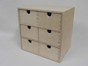 Holz Kommode Mit Schubladen - Büro Aufbewahrung