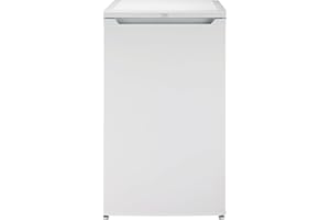 Beko TS190040N Standkühlschrank freistehend, 88 l Gesamtrauminhalt, wechselbarer Türanschlag, gute Beleuchtung im Gerät, 38 dB, robuste Glasablagen, Weiß