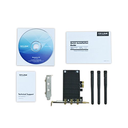 TP-LINK Archer T9E - Adaptador WiFi inal  mbrico  AC1900 Mbps  Banda Dual  PCI Express  1300 Mbps en 5GHz  600 Mbps en 2 4 GHz   Color Negro