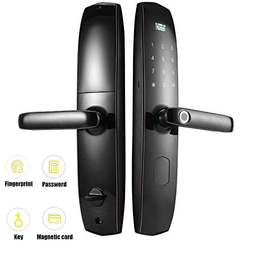 Preisvergleich Produktbild QWESHTU Intelligent Lock, Elektrisches Sicherheitsschloss Mit 4 Zutritt Möglichkeiten Fingerabdruck, Karten, Passwort Und Schlüssel, Für Das Home Office Schlafzimmer