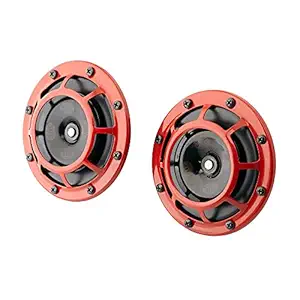 Hella 003.399-842 Red Grill Super tone Horn Set (12V,300/500 Hz,105-118 dB @ 2 m)