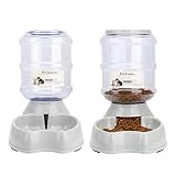 Automatischer Futterspender,Haustier Futterautomat,Futter und Wasserspender,Hund Schüssel,Automatik für Hund Katze im Set,jeweils 3.8 L von Ayuboom