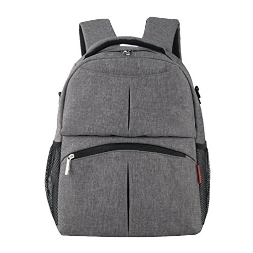 Preisvergleich Produktbild Anguang Baby Windelrucksack mit Großer Multifunktionale Windel Rucksack Große Kapazität Langlebig Reise Rucksack Grau