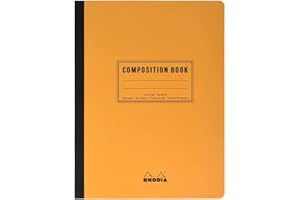 RHODIA 119248C – Zeszyt miękki z płóciennym grzbietem pomarańczowy - B5 - liniowany - 160 stron - Papier Clairefontaine biały 80 g/m² - Classic