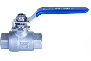 JIVTO Stainless Steel Ball Valve 1/4 Inch BSP, Female to Female,2 PC Type Full Port Valve for Water