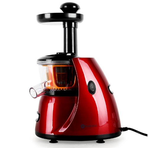 Klarstein Fruitpresso Bella Rossa Entsafter Saftpresse (Slow Juicer, 150 Watt, 70 U/min., Schneckenpresswerk, Vor-und Rücklauf, Auffangbehälter) rot - 2