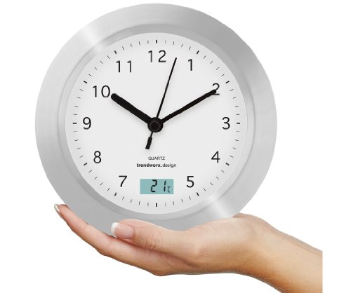 Trendworx 4044 Badezimmeruhr mit Saugnapf und digitalem Thermometer - 2