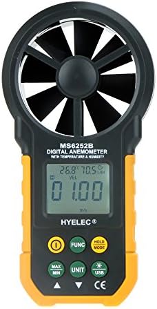 HYELEC MS6252B Multifunction Digital Anemometer Air Volume Temperatur Humidity