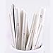 MSQ® 8pcs Makeup Brushes Set Soft Synthetic Hair Solid Wood Handle Professional Cosmetic Brushes With Luxury PU Leather Cylinder Best Gift For Your Love (Collection' Edition) (White)