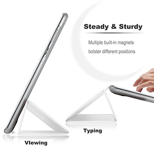 IVSO hochwertiges PU Leder Etui hülle Tasche Case – mit Standfunktion, super 360° Anti-Wrestling, ist für Huawei MediaPad M3 Lite 10.1 Tablet-PC perfekt geeignet (Weiß) - 4