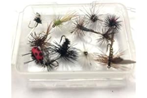 BestCity Trockenfliegen, 12 Stück, Größe 16, Hartstahl, für Forellen