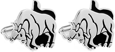 Men’s Cufflinks Star Constellation Your Own French Shirt Sleeve Button Twelve Types Silver Plated Stainless Steel Silver And Black Shirt Cuff links Twelve Zodiac Symbol For Business (Taurus)