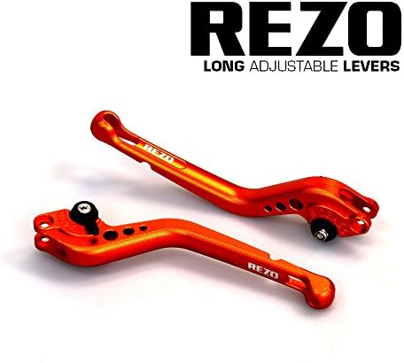 REZO V2 Long Orange Adjustable CNC Motorcycle Levers For BMW S 1000 RR 2010-2014, BMW S 1000 R 14'