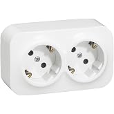 Legrand, 2 Outlet Wall Plug, Forix, Standard White | Forix 782423 2-Outlet Wall Plug, Standard White