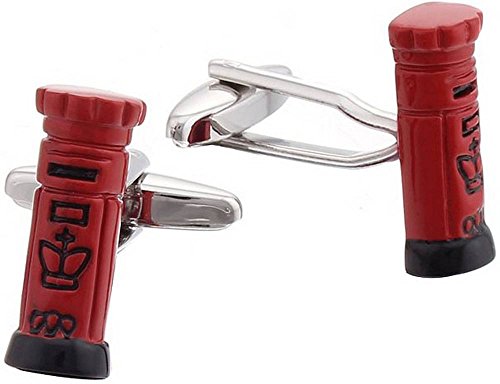 Preisvergleich Produktbild Rot / Silber Letter Box Manschettenknöpfe von Zennor