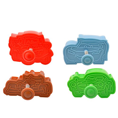 CkeyiN ®4pcs Car Serie 3D Plätzchen Werkzeuge Plätzchen Gebäck Dekoration DIY Lebensmittel Backen Form Fondant Werkzeuge - 5