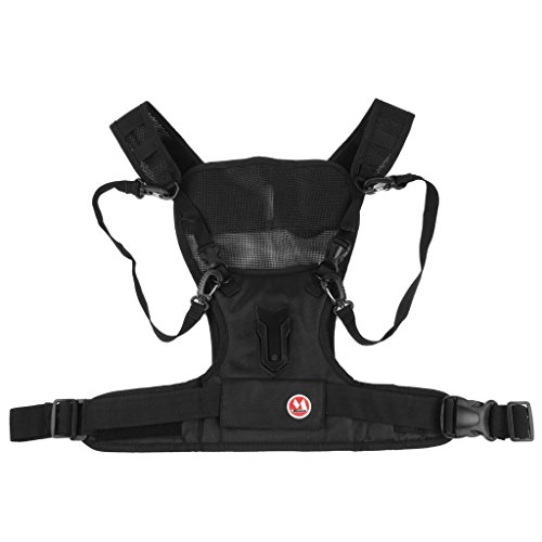 MICNOVA MQ-MSP01 Nouveau Bandouli  re de Transport Photographe Sangle de Poitrine Corps   lastique R  glable avec C  t   Housse de Cam  ra 1 4  Vis pour Canon Nikon Sony DSLR Cam  ra