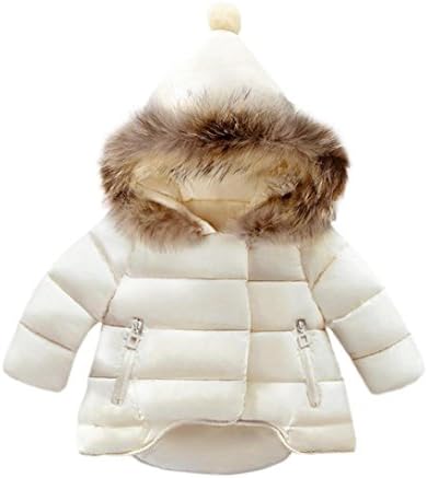 Baby Coat Jacket , Kids Girls Down Jacket Coat Autumn Winter Coat Warm Snowsuit (100/18-24M, White)