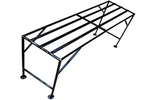 A-One Steels Iron Pot Holder Bench, Black, 32 IN, 1 Piece
