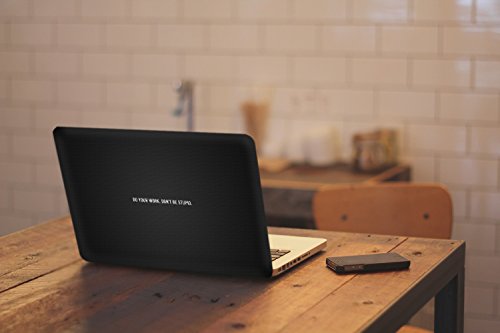 Zeug 10016, Do Your Work Do Not Be Stupid, Skin-Aufkleber Folie Sticker Laptop Vinyl Designfolie Decal mit Ledernachbildung Laminat und Farbig Design für Laptop 17″ - 3